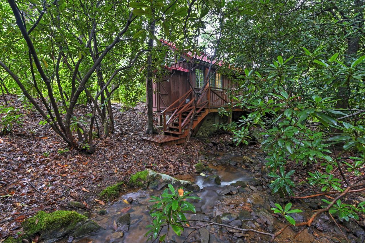 Serene Creekside Cottage Near Asheville Fire Pit 캔들러 외부 사진